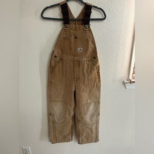 Carhartt Kids Quilted Lined Double Knee Overalls Size 8